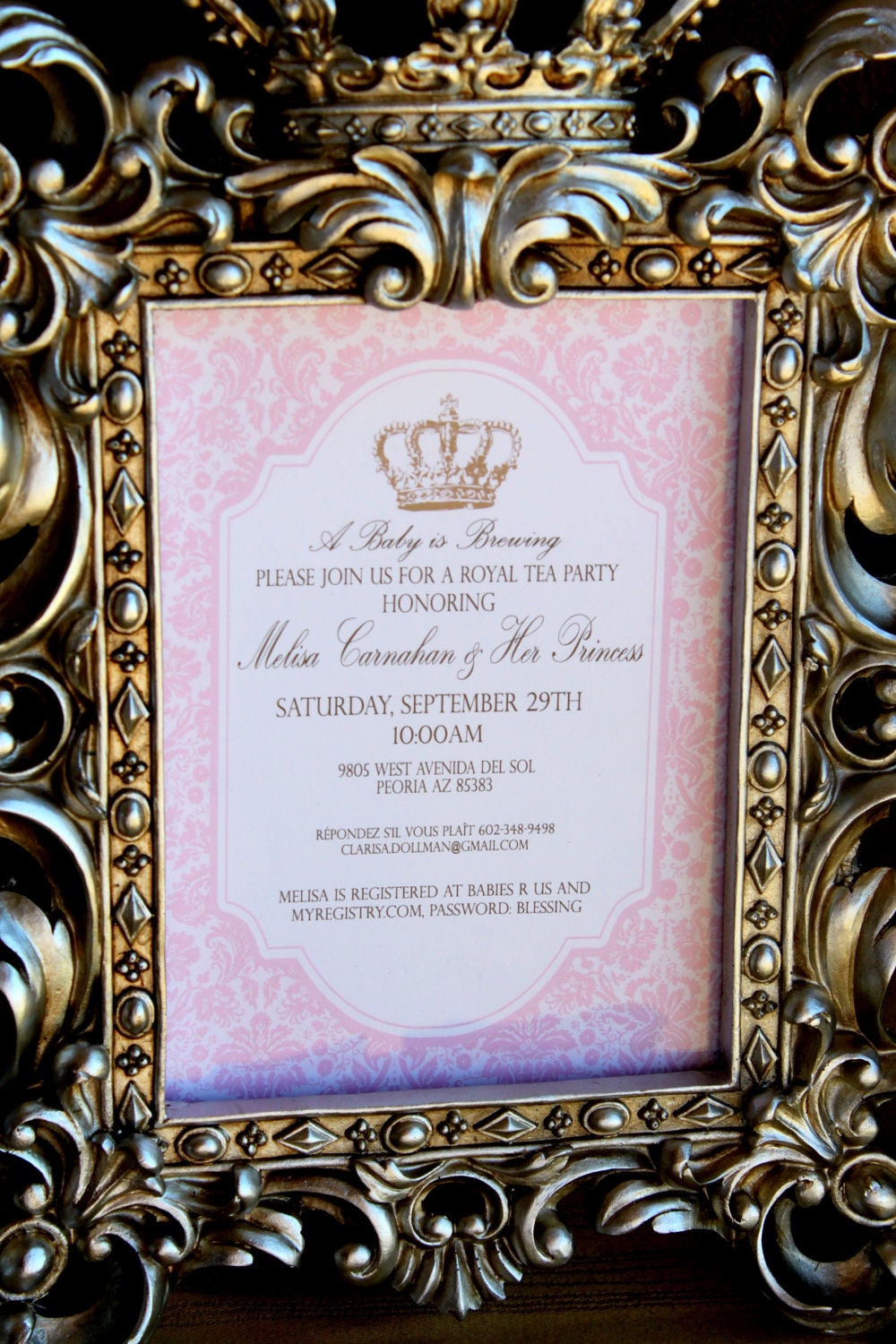 ROYAL TEA Party - INVITATION - Girls Birthday - Baby Shower - Bridal- Wedding- Ladies - Woman Party - English Tea -Krown Kreations