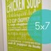 5x7 Kitchen Art Print of Chicken Soup Recipe with Handlettering
