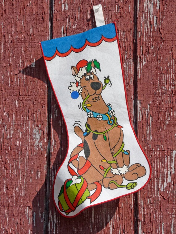 1970s Scooby Doo Christmas Stocking Cute and by JeezumCrowVintage