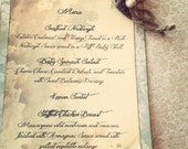 Beach Wedding Menu Menus Wedding Program Programs