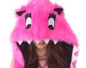 Cupcake - Pink Monster Faux Fur Hoodie