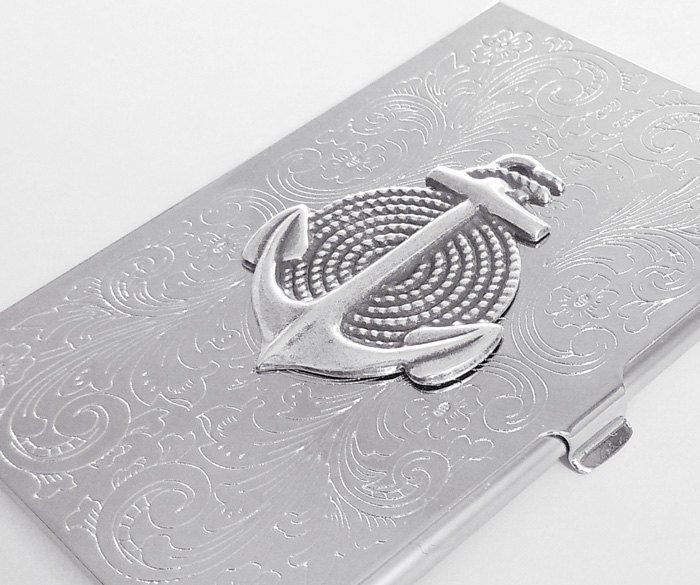 Men's Accessories Popular Gifts---Large Anchor : Business Card Case.Father's Day gift