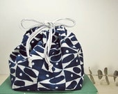 drawstring bag tribal print batik pouch