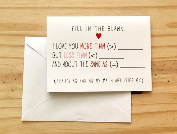 Fill in the blank Valentines Card