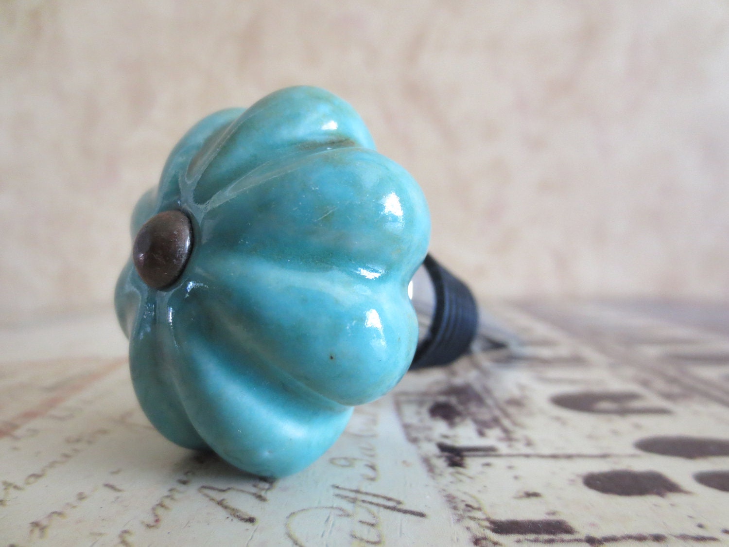 Wine Bottle Stopper - Vintage Turquoise Wine Stopper