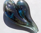 Blue Glass Heart Pendant ...