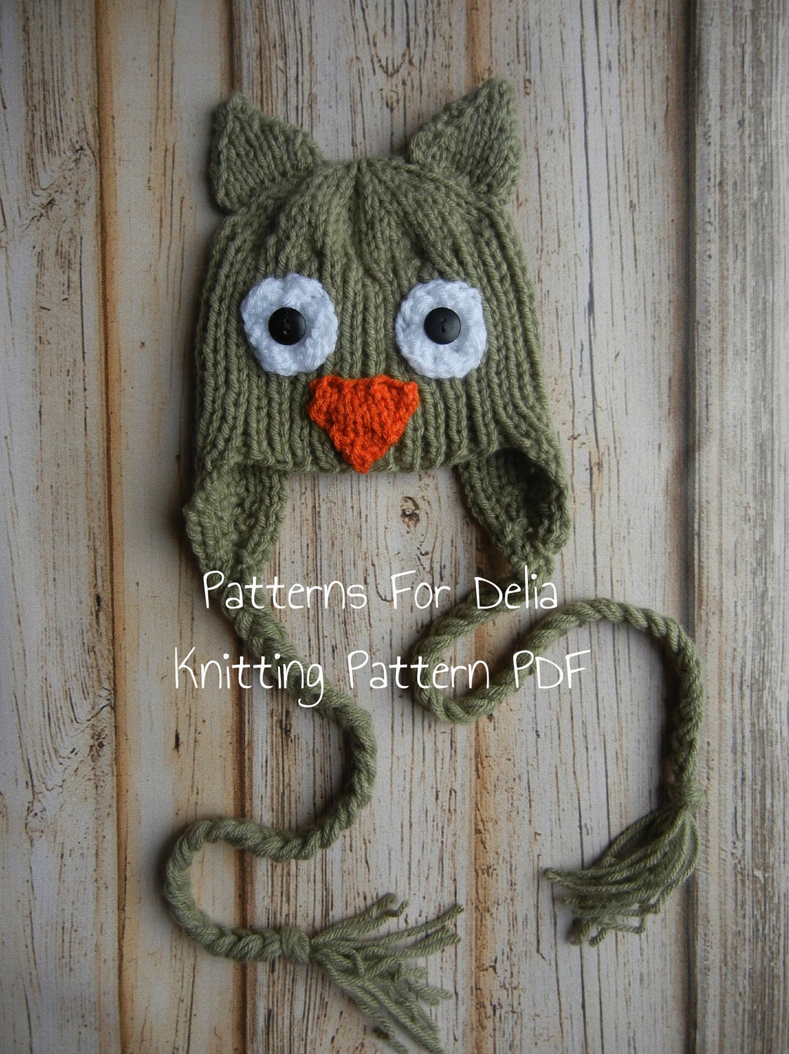 Owl Hat Knitting Pattern newborn baby toddler child animal earflap photography prop