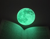 The Moonlight sticker /S-size, CLAIR DE LUNE (glow-in-the-dark moon sticker - 9cm)