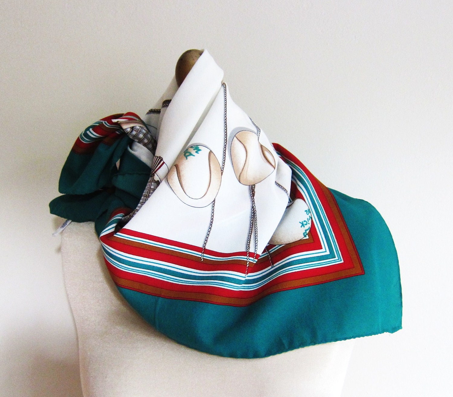Italian Tennis scarf  1980s