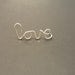 LOVE Earring, Sterling Silver plated. LOVE Handwritten Single Stud Earring. Cartilage. Pierced ear cuff.