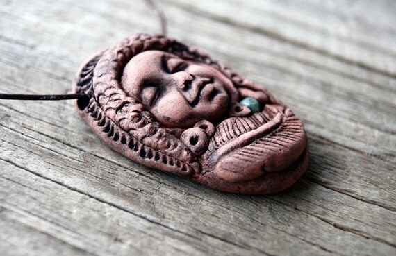 Bohemian Spirit Handcrafted Clay Pendant