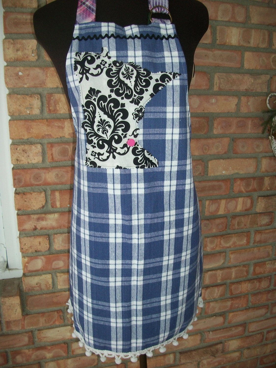 Minnesota Purple Plaid Apron