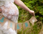 BABY Burlap Bunting, Banner, Photo Prop, Wedding Decor