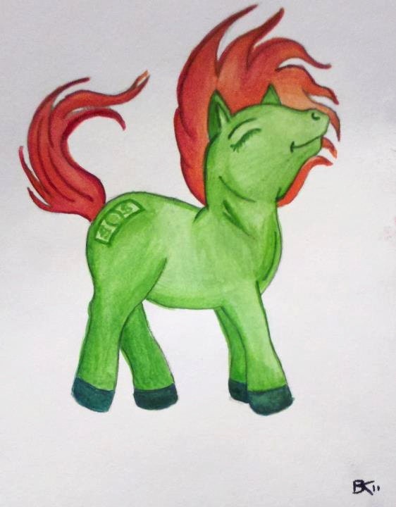 Greed Pony Watercolor