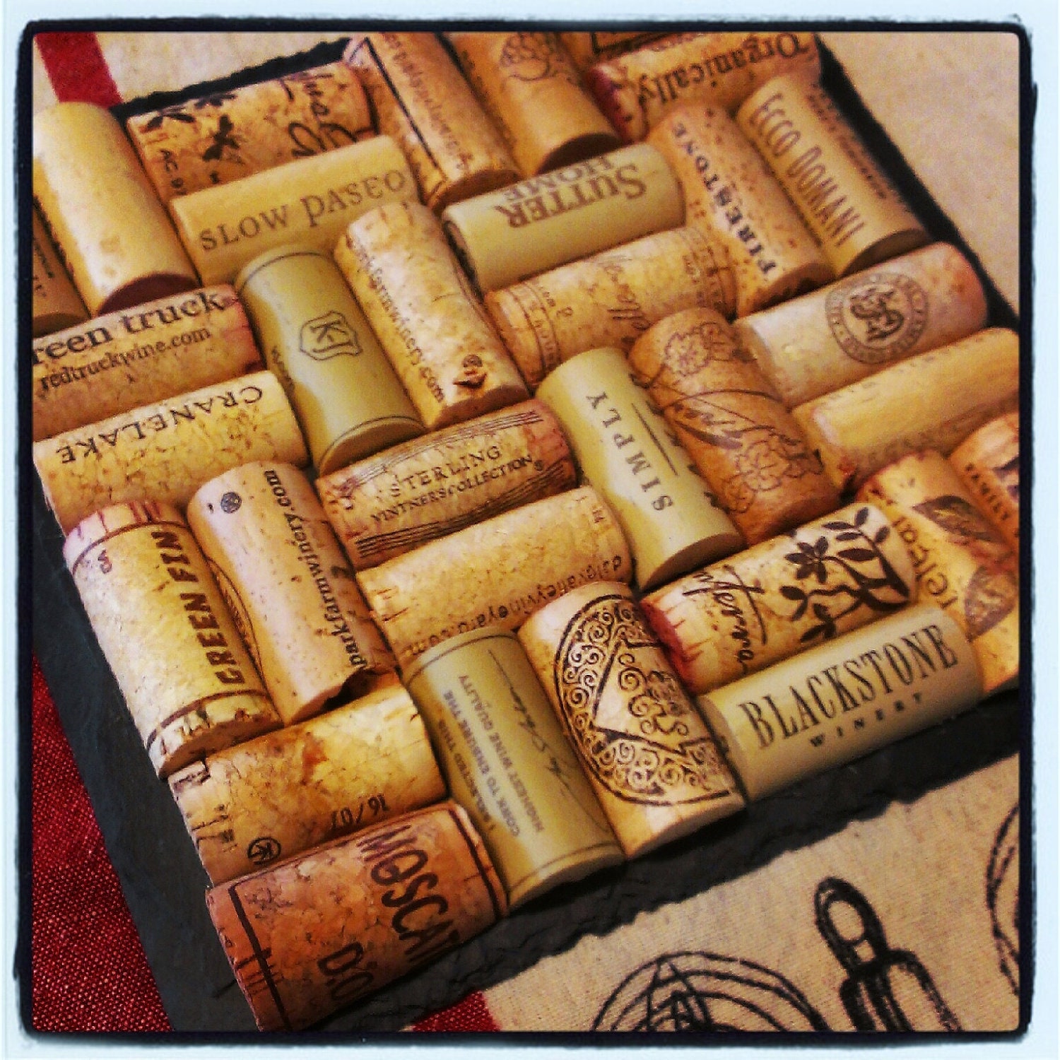 Slate Wine Cork Trivet - Housewarming, Wedding, Engagement, Just Because