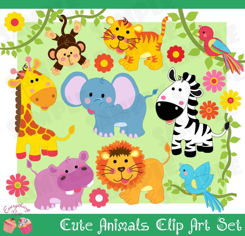 free clip art cartoon jungle animals - photo #44