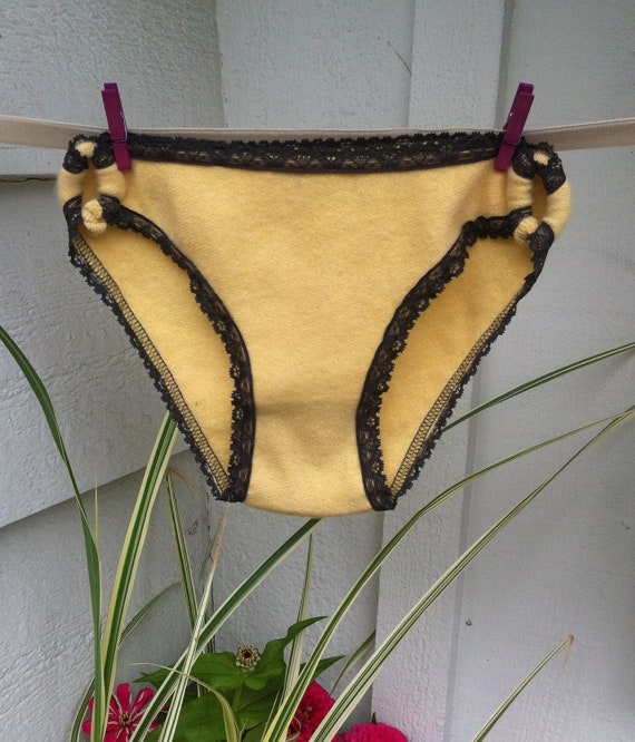 Cashmere Undies (adjustable string bikini style) - Yellow