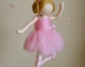 Waldorf inspired needle felted doll mobile: Ballerina