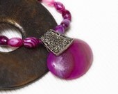 Pink Agate Necklace