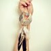 Handmade Tribal Feather Necklace Silver Disc Bohemian Boho Soho Rustic Blue Aventurine Long necklace