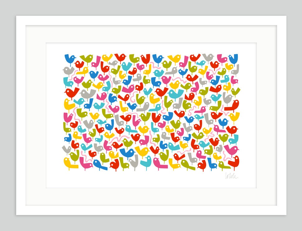 Late Worms by Lo Cole, archival print (A2) 23.4" x 16.5"