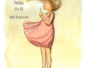 Children's Wall Art Prints - Any three 8 x 10 prints - SAVE 20 percent