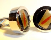 Mens Cufflinks - Gift for Dad - Black Cufflinks - Wine Cufflinks - Champagne Cufflinks - Modern Cufflinks