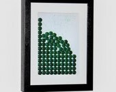 disturbed SPIRULINA PATTERN (FRAMED) special random (Unique 1/1) 8.5 x 11"