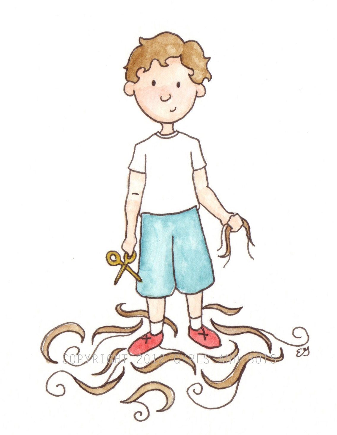 Lighter (Original Watercolor Illustration) - Celebrating tomboys, lesbians, and FtMs