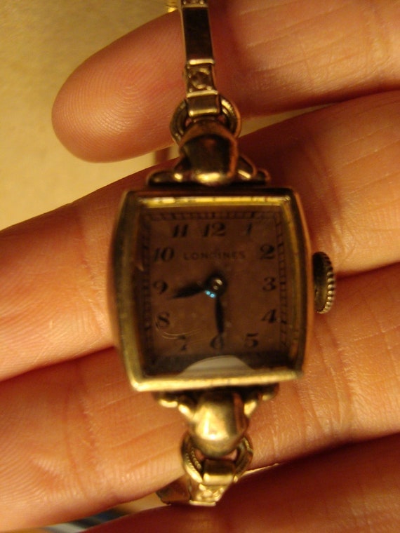 Buy jewelrywatch repair kay jewelry watches - Vintage womens LONGINES wrist watch 1930's or 1940's 10K GOLD Filled expansion stretch band metal Craft Scrap Repair Wind up Stem Classic