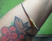 Recycled/Reused Guitar String Gold Bangle Stacking Bracelet