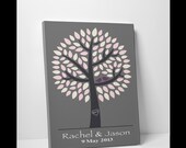 Wedding Tree Guest Book - Guest Book Tree - Poster Wedding Guestbook Tree - 100 Signatures - Art Gallery Wrapped Canvas - Ready To Hang