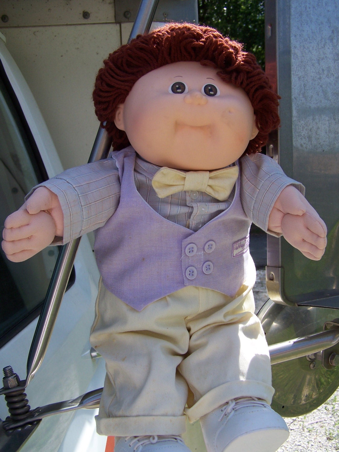 Items similar to Cabbage Patch Kids Boy Doll 1982 Brown Hair & Brown