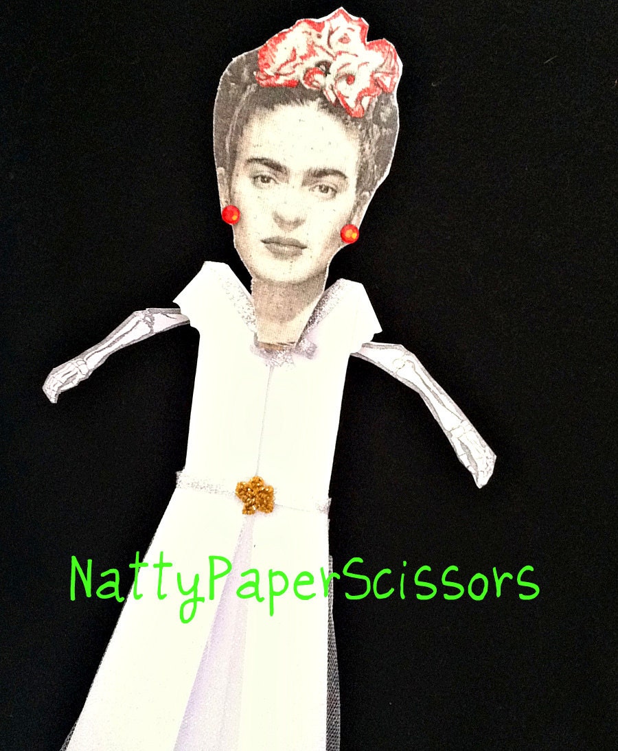 Day of the dead Catrina paper doll  ----Free shipping----