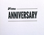 Happy Anniversary for font lovers, letterpress card, typography