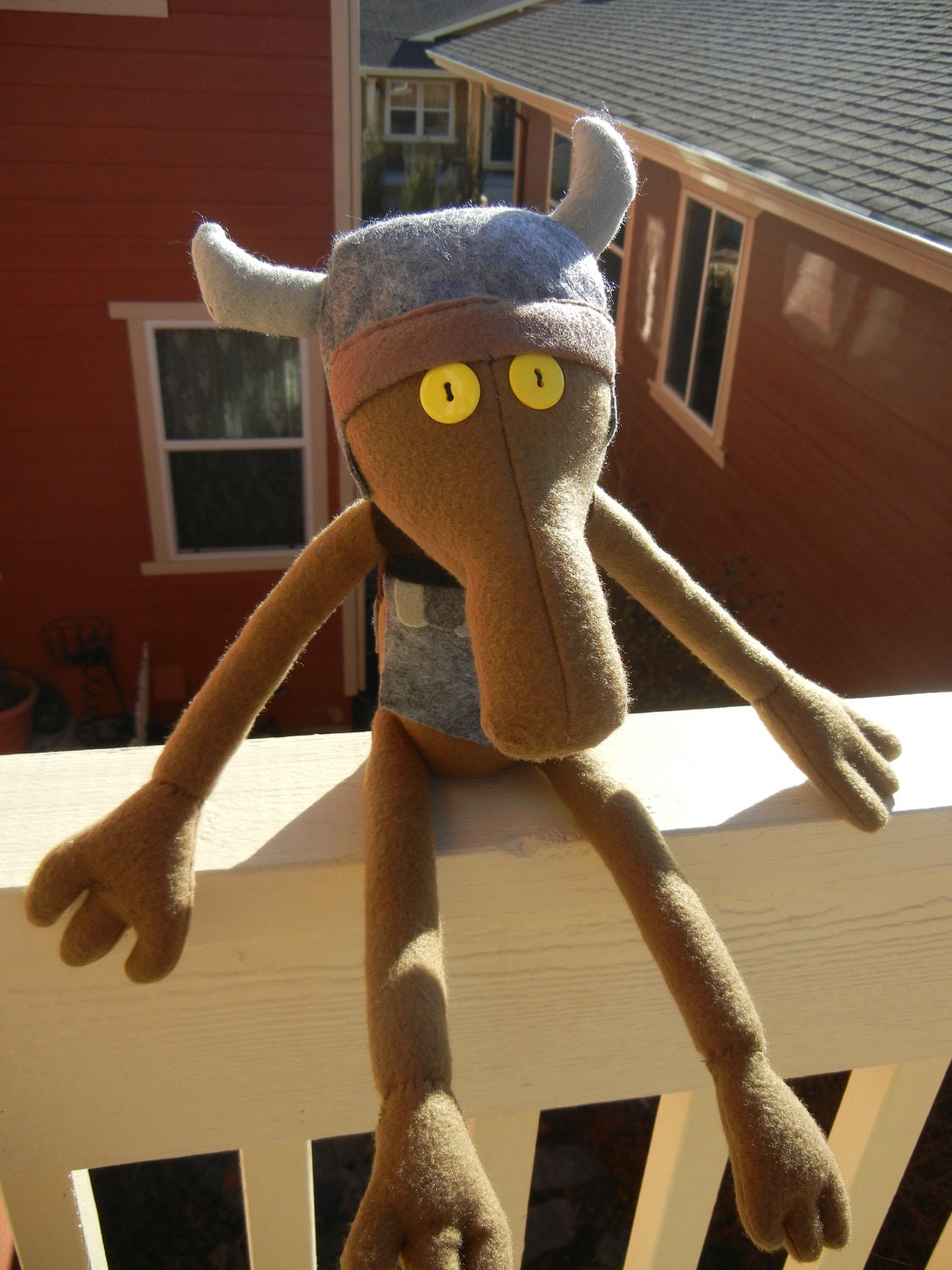 Labyrinth inspired Goblin soldier doll one of a kind ----Vitas