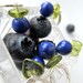 On Blueberry Hill - Farm Fresh Series - Five Handmade Stitch Markers - Fits Up To 6.5 mm (10.5 US) - Open Edition