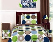 I love you to the moon and back to infinity and beyond...Vinyl wall quote with outer space vinyl decals (Choose Two Colors)