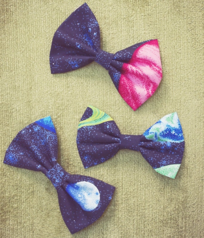 Galaxy Hair Bow / Bow Tie Pin 1