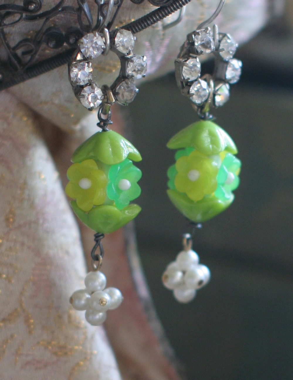 Woodland Fairie - assemblage earrings