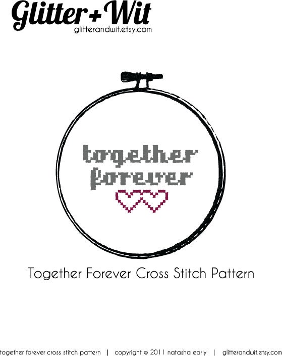 Together Forever Cross Stitch Pattern PDF