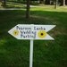 WEDDING DIRECTIONAL SIGN  Custom Made Hand Painted Sign with stake included, Wedding Arrow