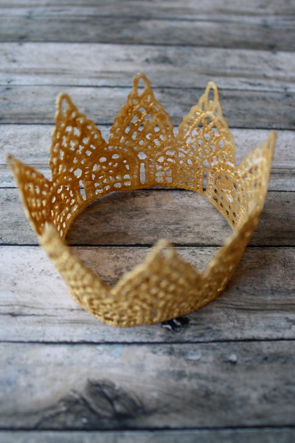 Gold Lace Crown, perfect for newborns as a photo prop or girls for dress up