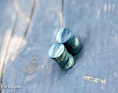 Wood Plugs / Van Gogh / Blue / Stabilised wood / (9/16" - 11/16") (14-18 mm)