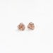 Mini LoveKnot Rhinestones Pave Post Earrings - Rose Gold