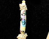 Polymer clay  long pendant necklace jewelry bell necklace tassle necklace