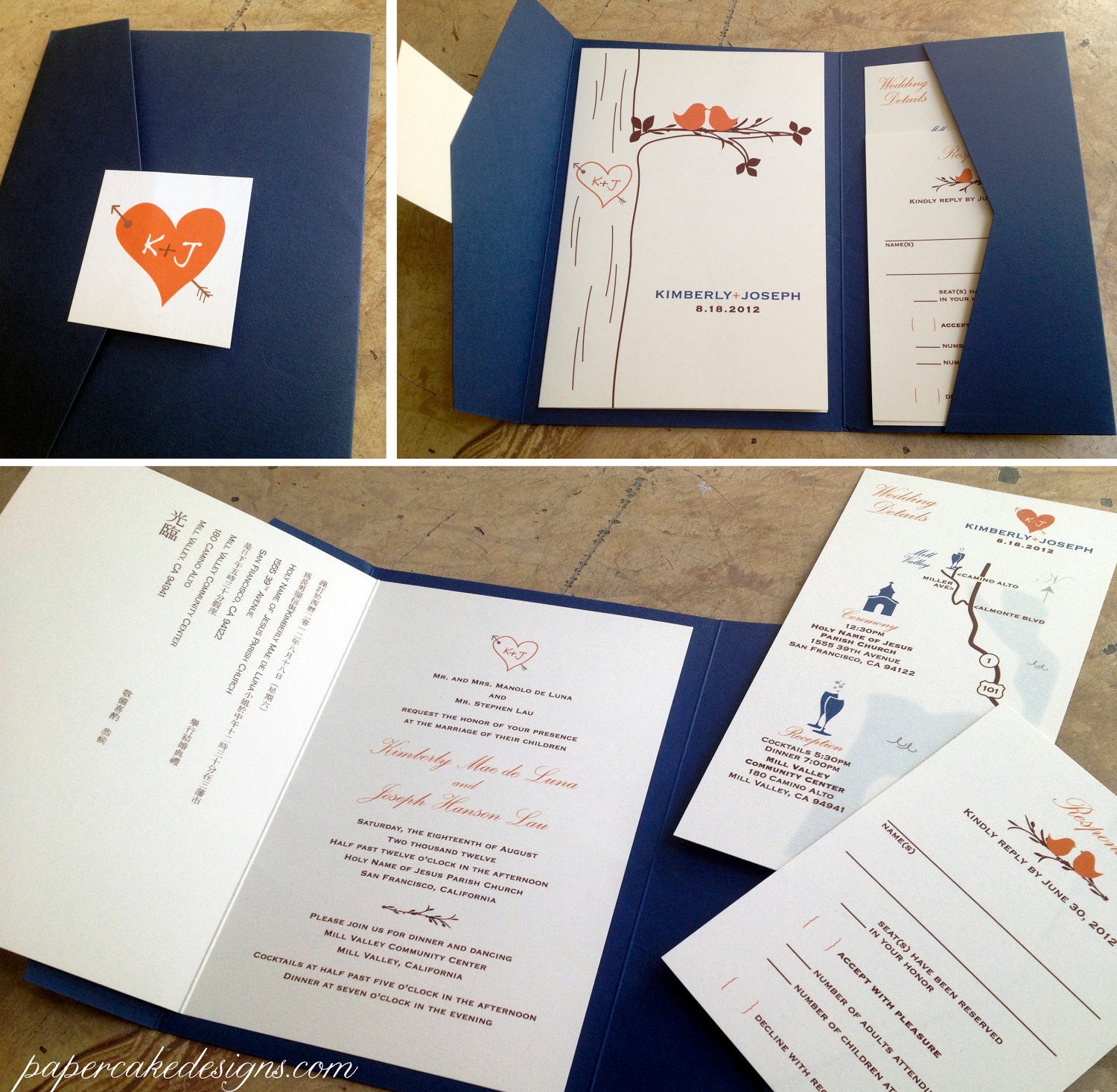 Digital Custom Design Wedding Invitations / Reception Stationery / DIY Printable PDFs