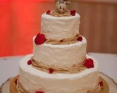Birds cake topper, Rustic Tree wedding cake topper with initials