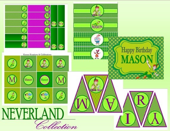 PETER PAN Inspired Party - Choose One - Boys Birthday Party - Neverland Party - Boy Shower - Girl Party - Krown Kreations Il_570xn