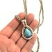 Faux Turquoise Rope Pendant Necklace by Avon